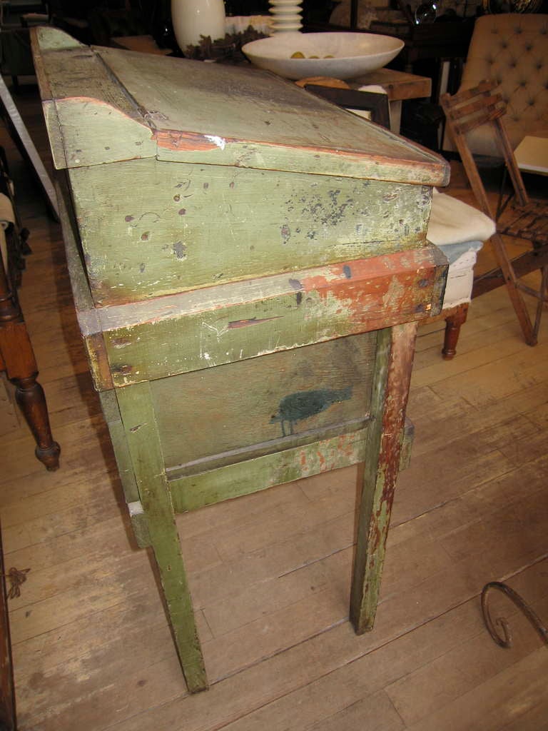 Primitive Painted Tall Desk For Sale 1