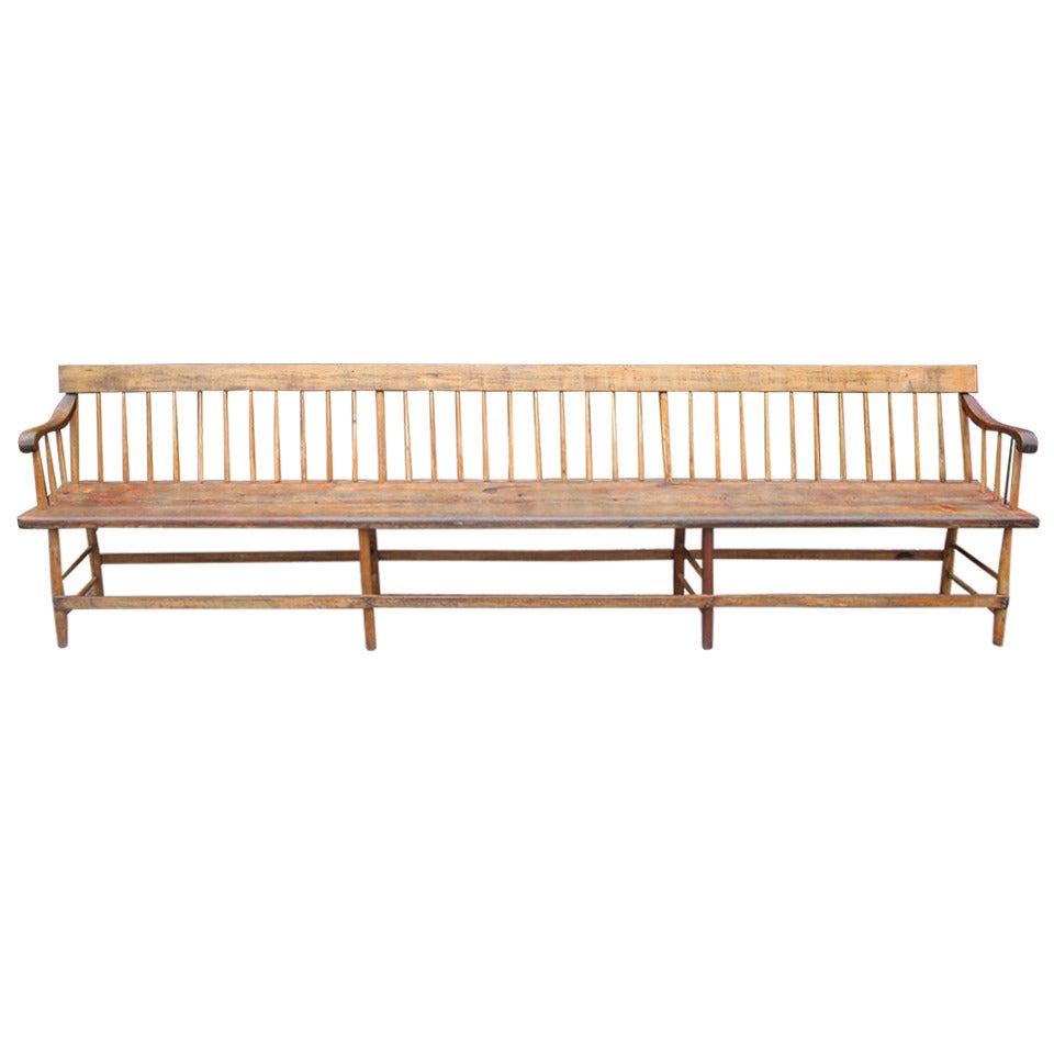 Long Simple Vintage Bench