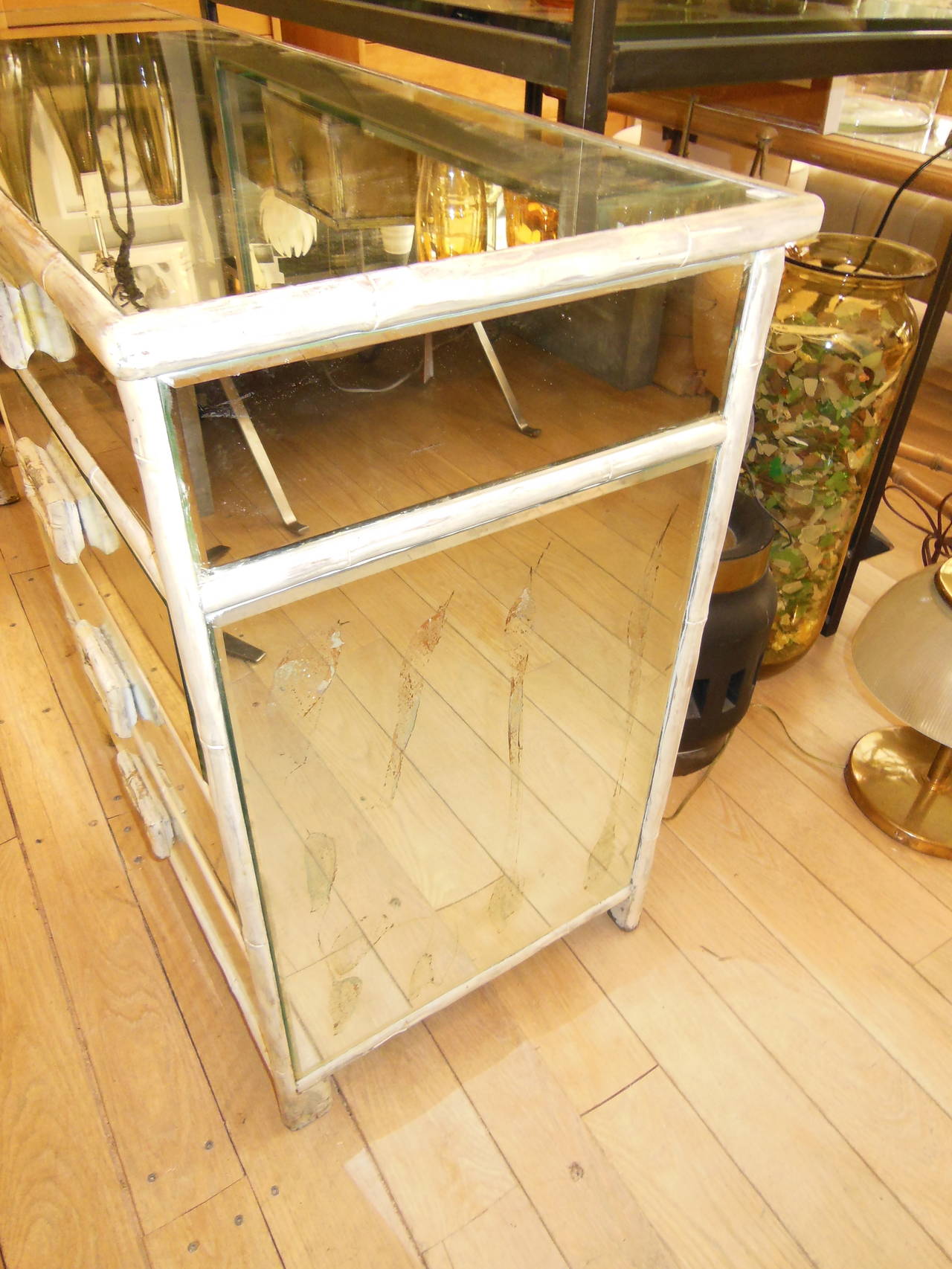 Vintage Mirrored Desk and Dresser 4