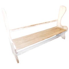Painted Vintage Outdoor Bench