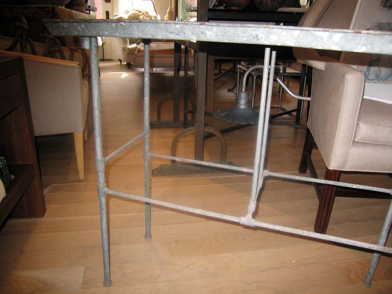 20th Century Vintage French Zinc Table