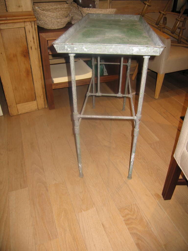 Vintage French Zinc Table 2