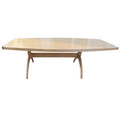 Handsome Squared Oval Vintage Dining Table