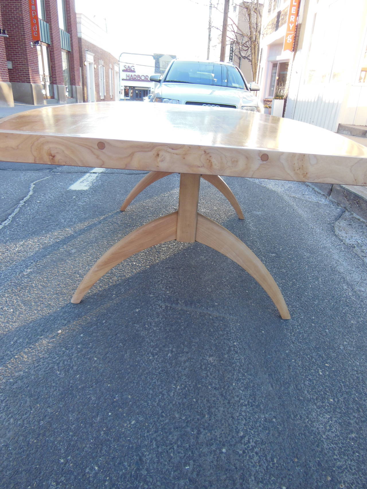 Handsome Squared Oval Vintage Dining Table
