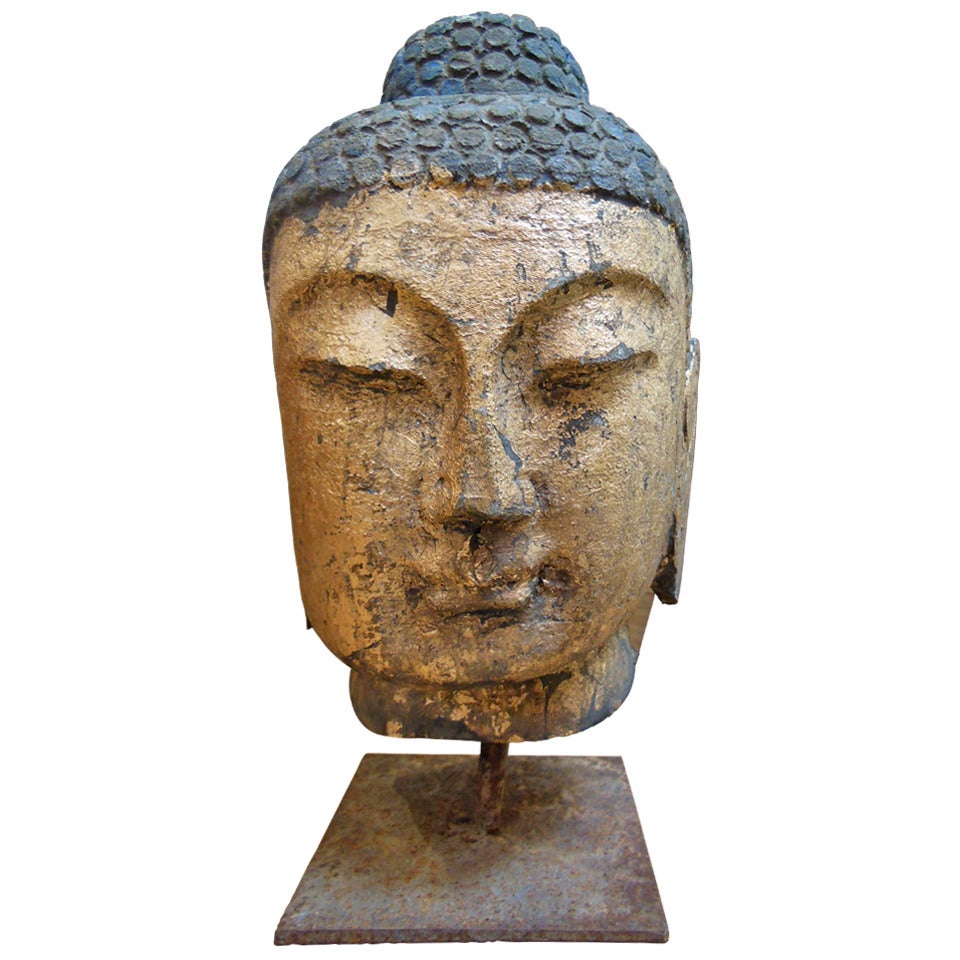 Gilded Iron Buddha