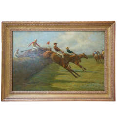 Steeplechase Oilby William Hounsom Byles