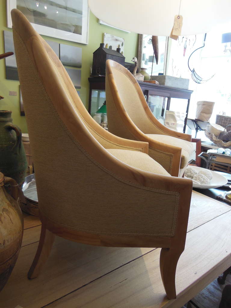 Pair of Vintage 1940s Armchairs In Excellent Condition In Sag Harbor, NY