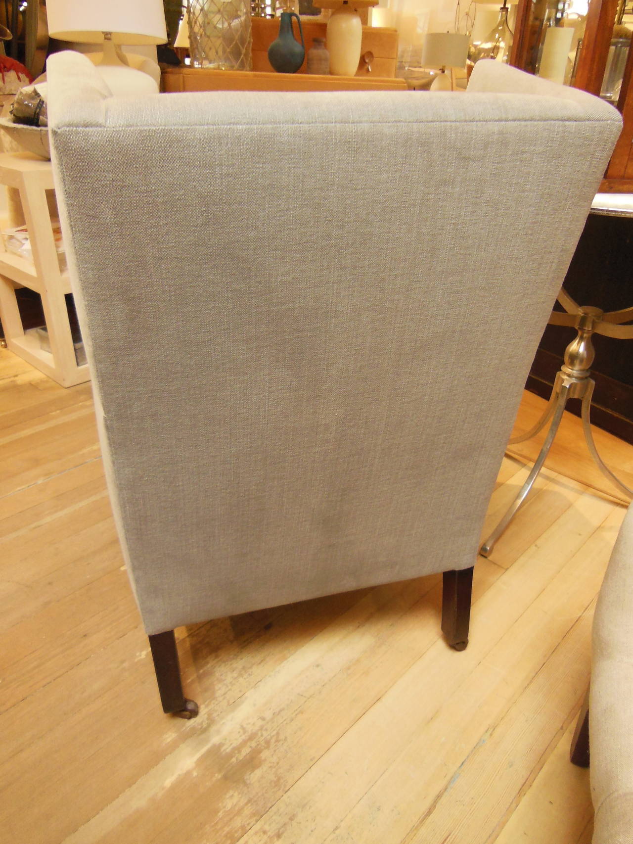 Small Vintage Modern Wing Chair In Excellent Condition For Sale In Sag Harbor, NY