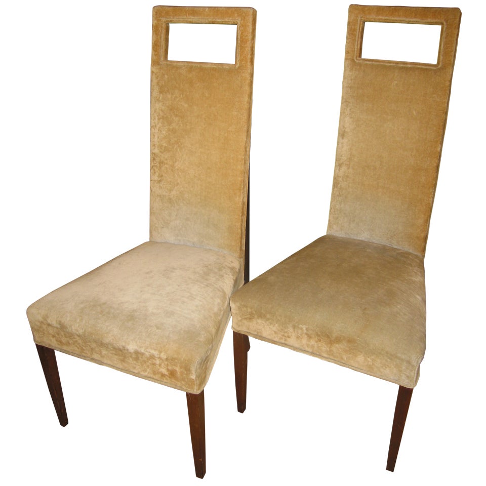 Pair of Tall Vintage 60's Chairs For Sale