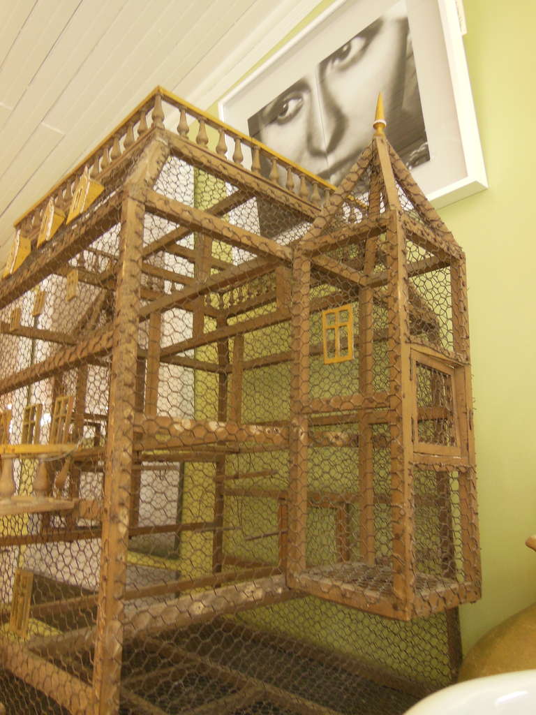 Whimsical Vintage Wire Birdhouse at 1stdibs
