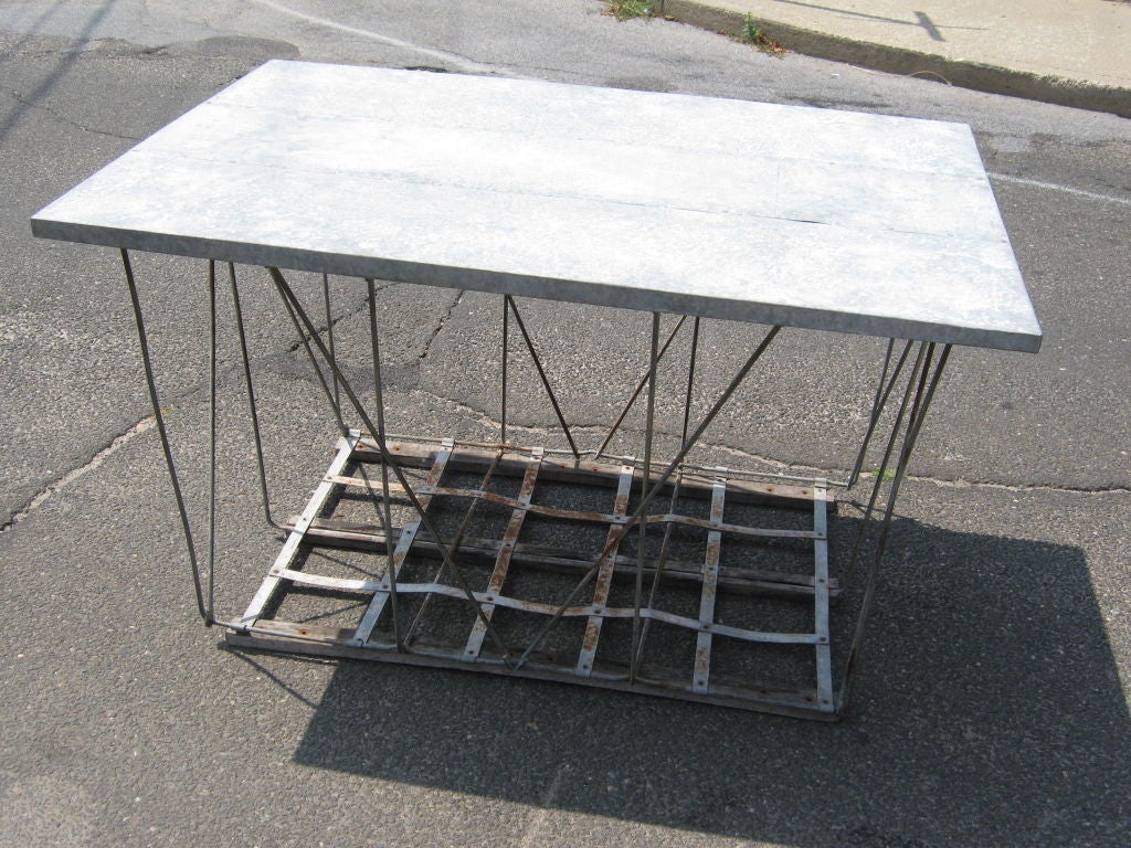 Zinc Topped Table