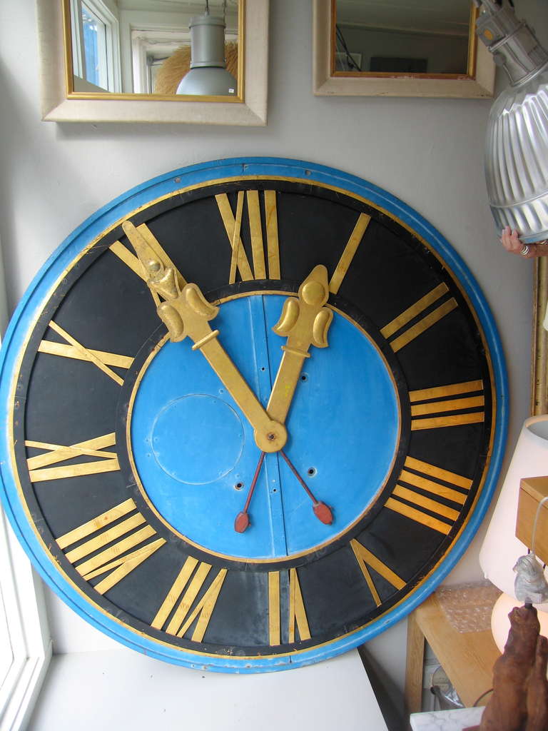 Fabulous American Vintage Clock Face In Excellent Condition For Sale In Sag Harbor, NY