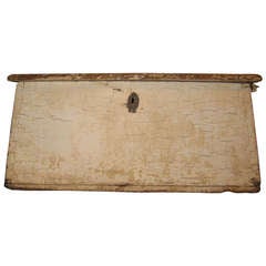 Vintage Canted Captain's Trunk