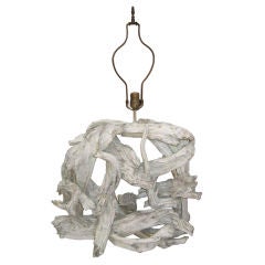 Huge Pale Driftwood Lamp