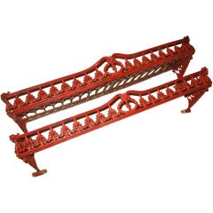 Pair Cast Iron Victorian Wall Shelves