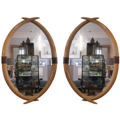 Pair of Vintage Tusk Form Mirrors
