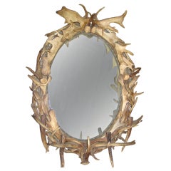 Fabulous Oval Antler Mirror