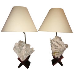 Pair of Geode Lamps
