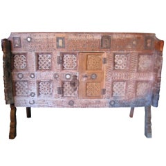 Carved Vintage Dowry Chest