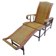 Woven Chaise with Footstool