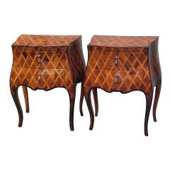 Pair of Inlaid Small Commodes Pair of Inlaid Small Commodes