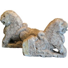 Ancient Temple Stone Dogs