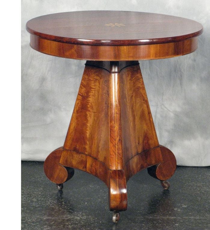 Directoire Italian Center Table With Inlays and revolving top, First Quarter of the 19th Century.