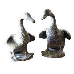 Pair of Carved Ducks