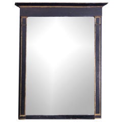 Antique Ebonized Late Neo Classical Mirror