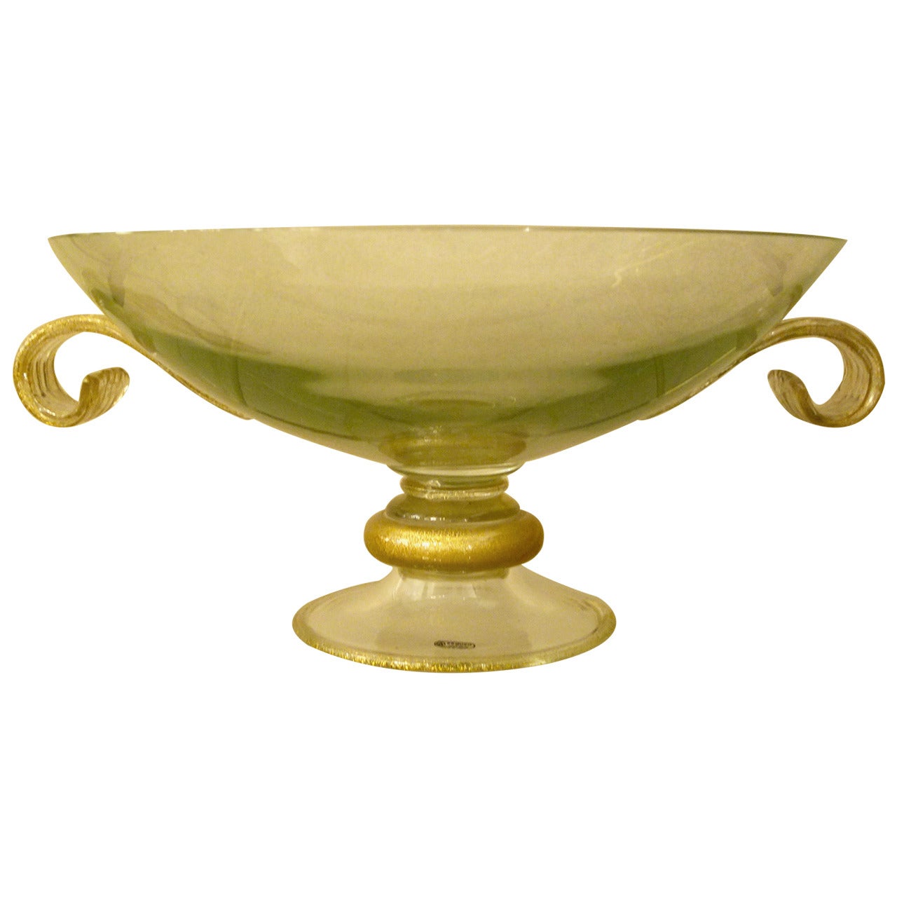 Mid-Century Italian Large Murano Glass Center Bowl by Seguso