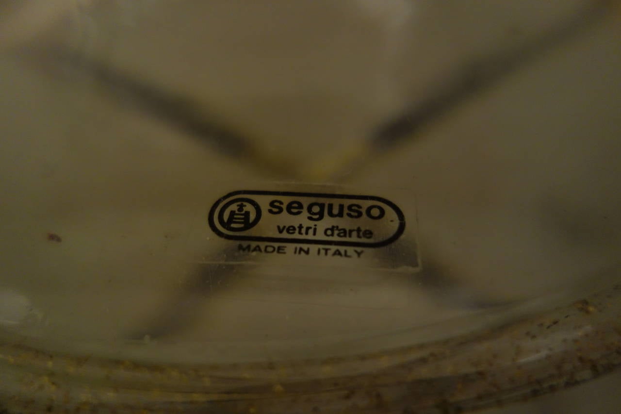 Mid-20th Century Mid-Century Italian Large Murano Glass Center Bowl by Seguso