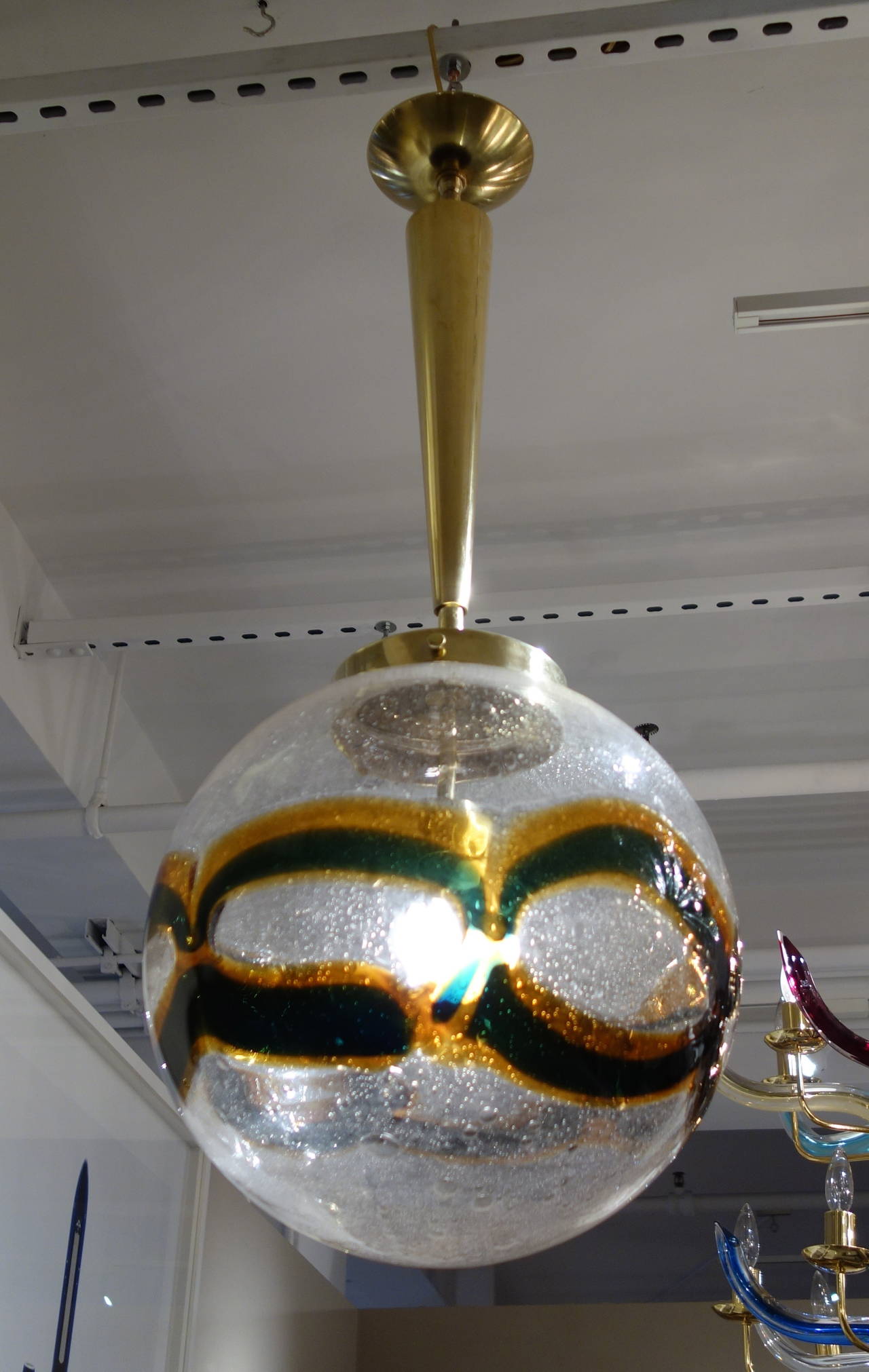 Large Midcentury Murano Glass Globe or Chandelier In Excellent Condition In New York, NY