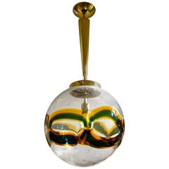 Large Mid-Century Murano Glass Globe or Chandelier 8