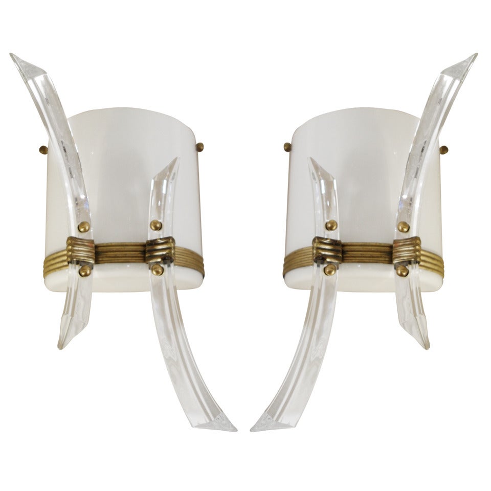 Pair of Mid-Century Italian Sconces