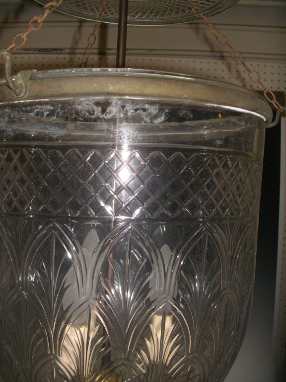 19th C Anglo-Indian Large  Bell Jar Lantern 3