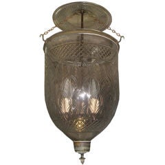 Antique 19th C Anglo-Indian Large  Bell Jar Lantern