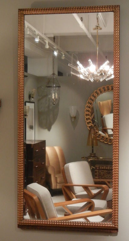 French 19th C Rectangular Gilt 58" Trumeau Mirror