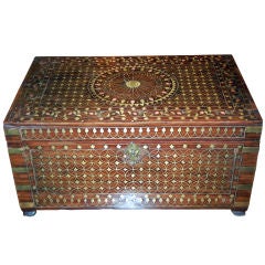 19th Century Anglo-Indian Brass And Copper Inlaid Box