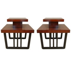 Pair Of Mid-Century Robsjohn-Gibbings Style Side/End Tables