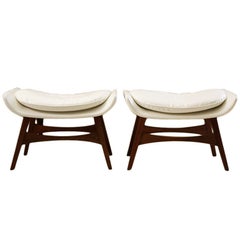 Pair Of Mid-Century Adrian Pearsall Benches/Ottomans/Footstools