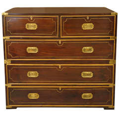 19th Century Anglo-Indian Two Part Campaign Chest