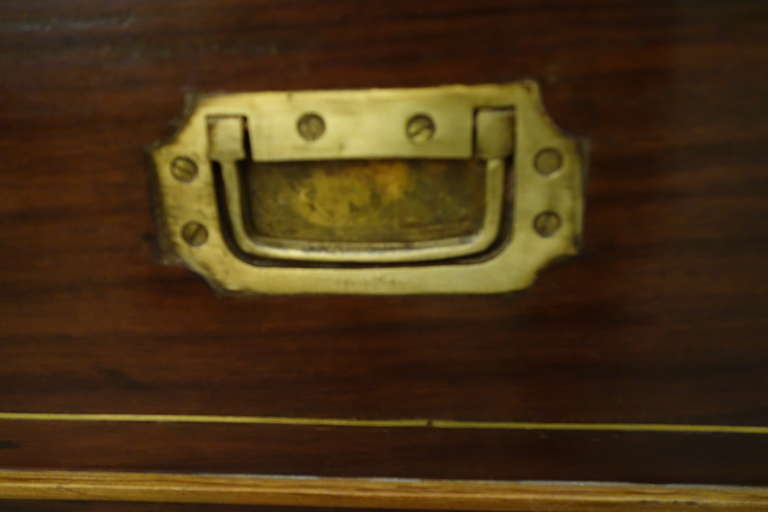 Satinwood 19th Century Anglo-Indian Two Part Campaign Chest
