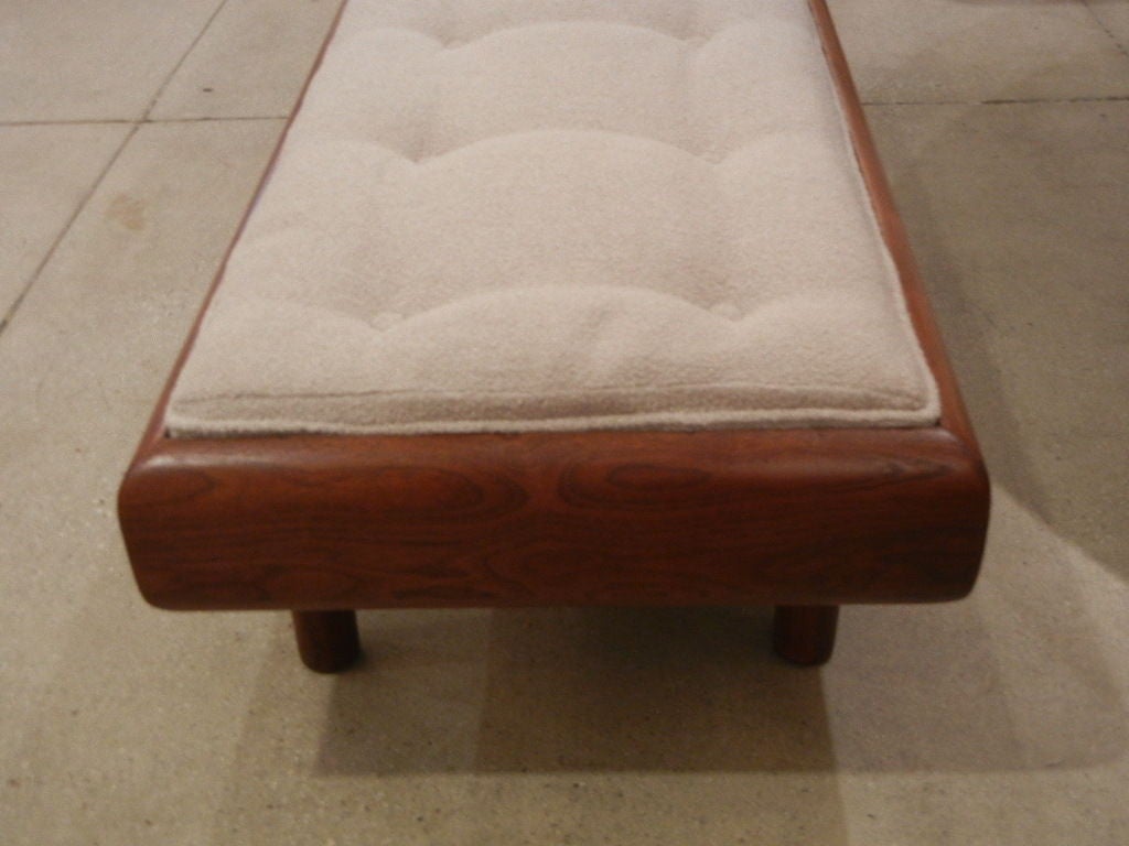 Walnut Adrian Pearsall  Mid-Century 5' Upholstered Bench/Coffee Table