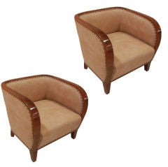 Pair of Austrian Art Deco Club/ Armchairs