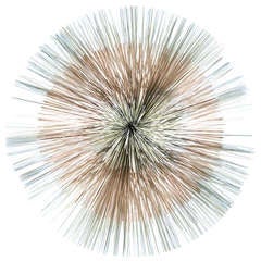 Signed Curtis Jere Multi-Toned Metal Starburst Wall Sculpture