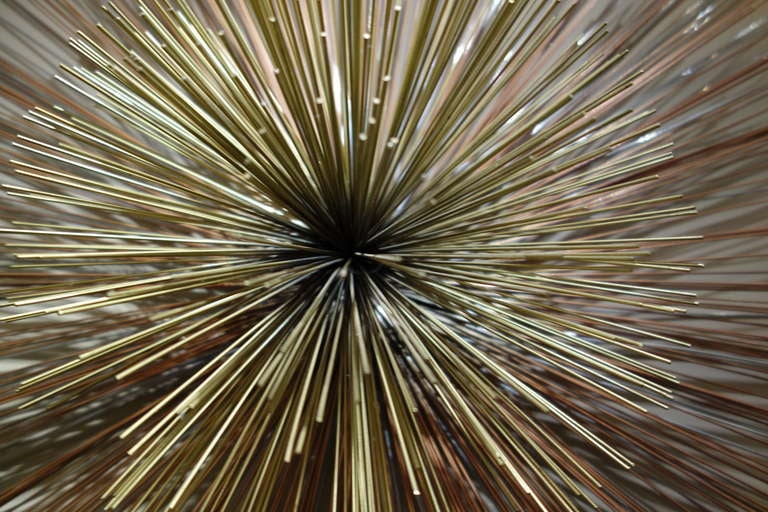 Signed Curtis Jere Multi-Toned Metal Starburst Wall Sculpture In Good Condition In New York, NY
