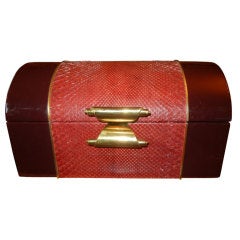 Mid-Century Italian Python And Leather Springer Style Box