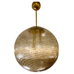 Mid-Century Italian Murano Glass 20" Diameter Globe/Chandelier