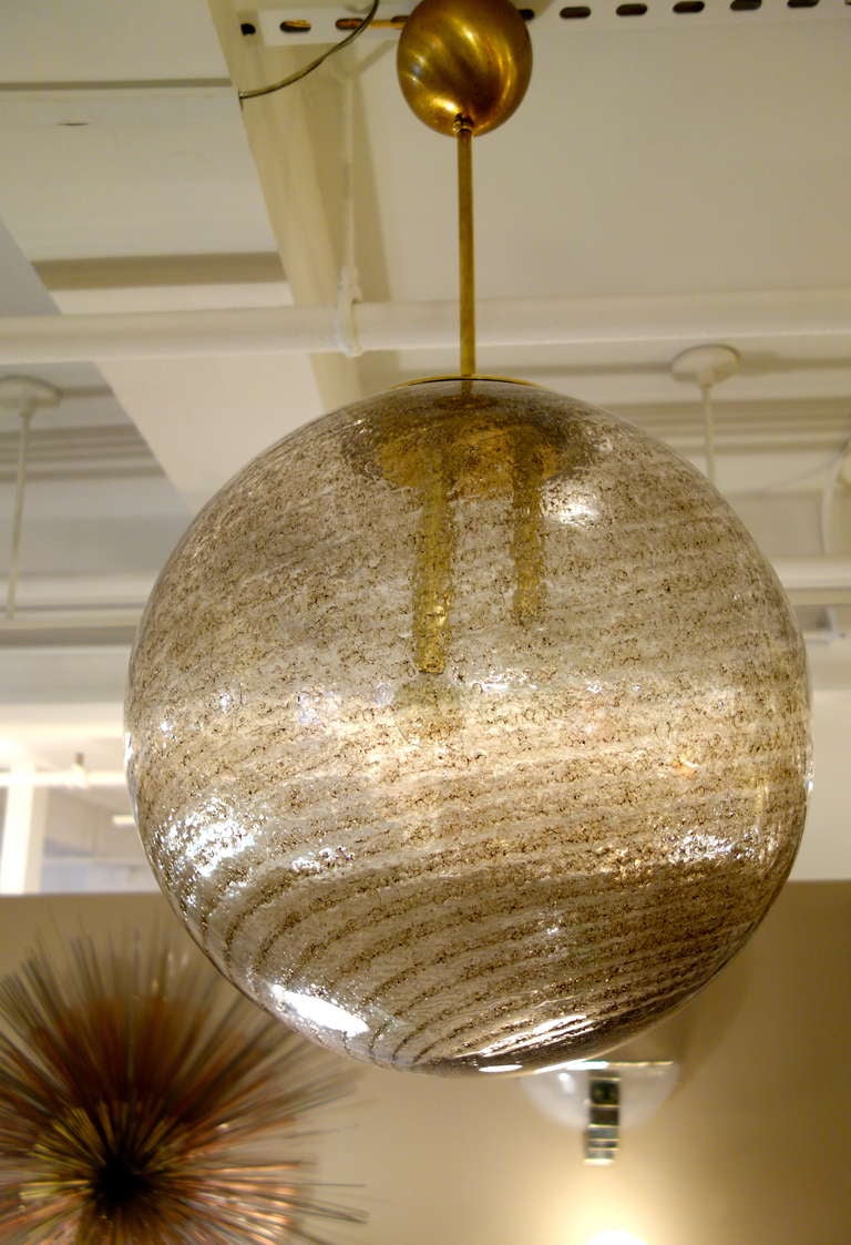 Mid-Century Italian Murano Glass 20" Diameter Globe/Chandelier