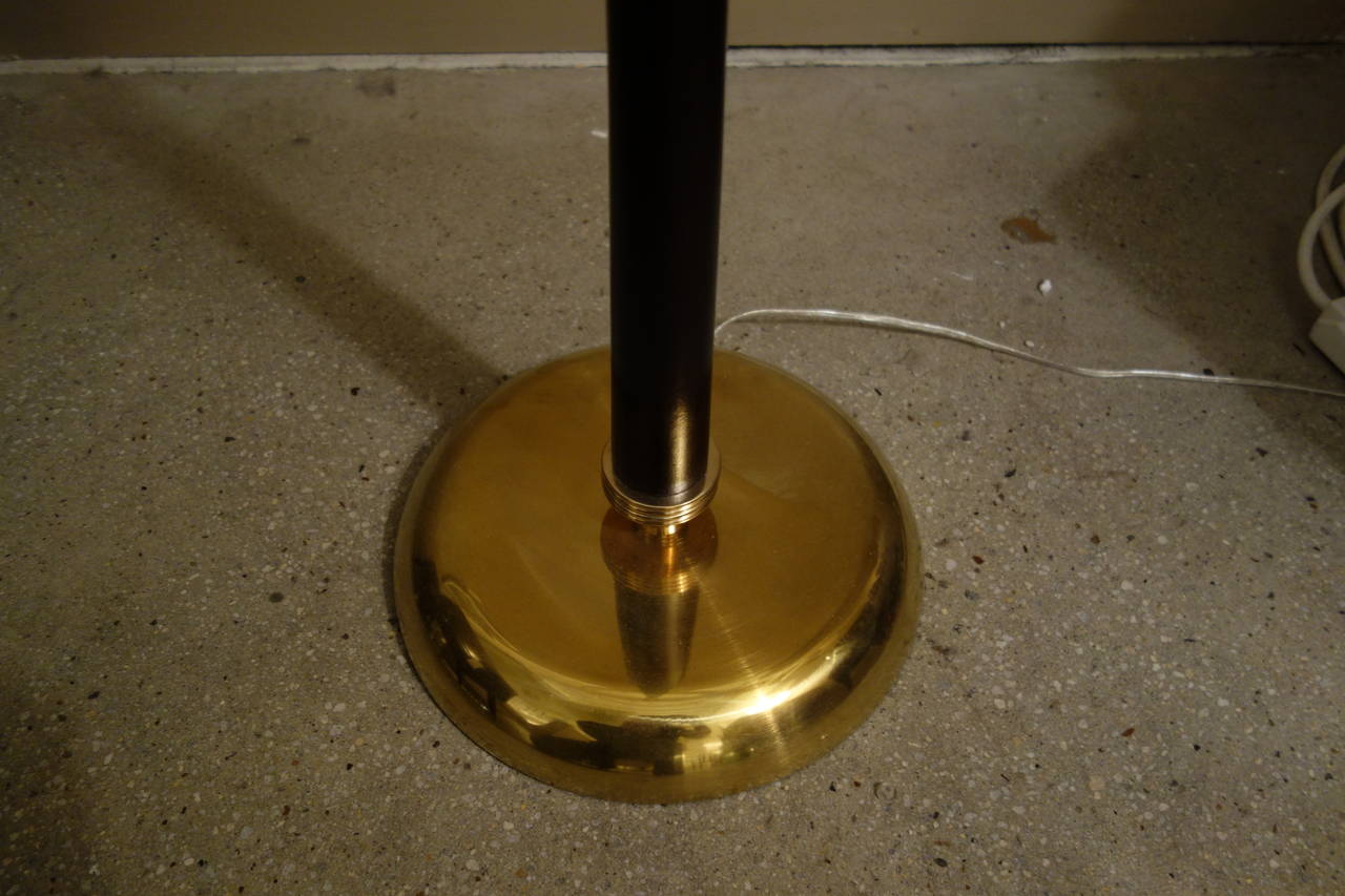 wood mid century floor lamp